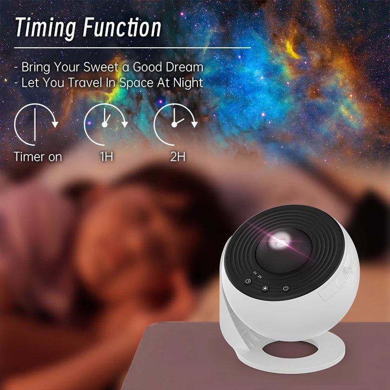 Night Light Galaxy Projector – 360° Rotating Starry Sky Planetarium Lamp - Image 3