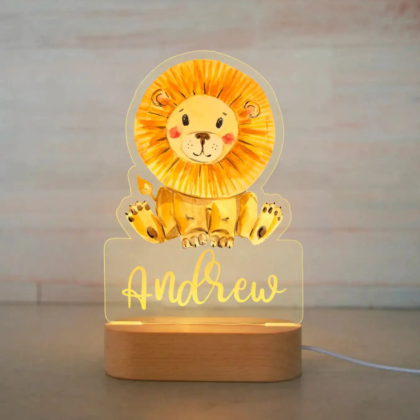 Personalized Animal Night Light – Custom Name Acrylic Lamp for Kids & Baby Room Décor - Image 40