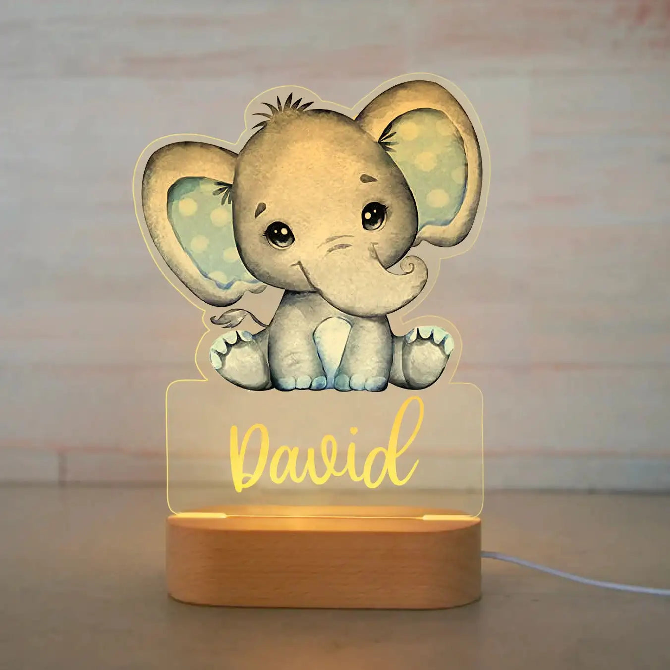 Personalized Animal Night Light – Custom Name Acrylic Lamp for Kids & Baby Room Décor - Image 23
