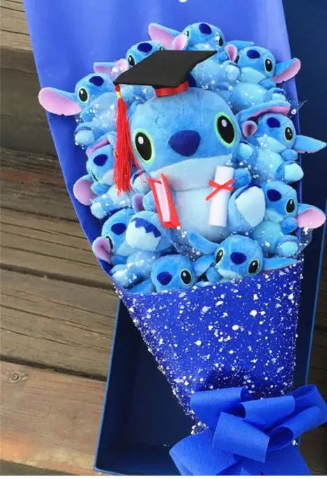9 Styles Kawaii Stitch Soap Flower Plush Toy – Soft Stuffed Anime Doll - Image 9