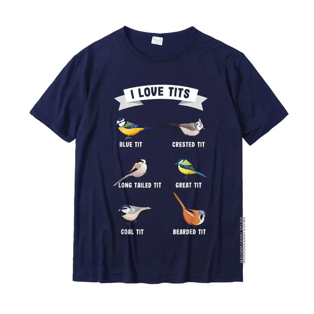 I Love Tits! Funny Bird Watching T-Shirt – Humorous Tee for Ornithologists & Nature Lovers - Image 7