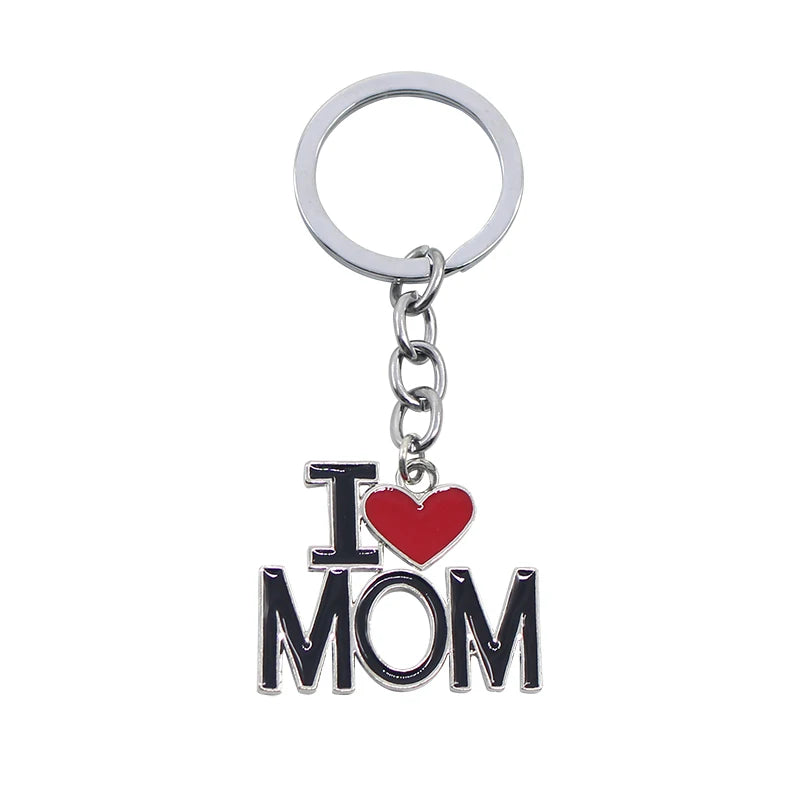 I Love MOM & MAMA & DAD & PAPA Hollow Letter Keychain – Gift for Women & Men - Image 4