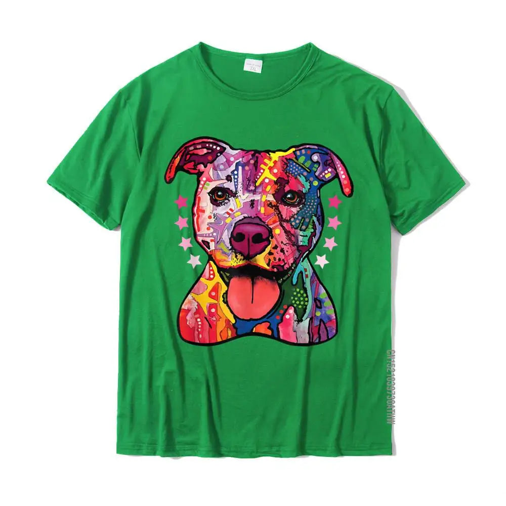 Rainbow Pitbull T-Shirt – Oversized Cotton Tee for Dog Lovers - Image 4