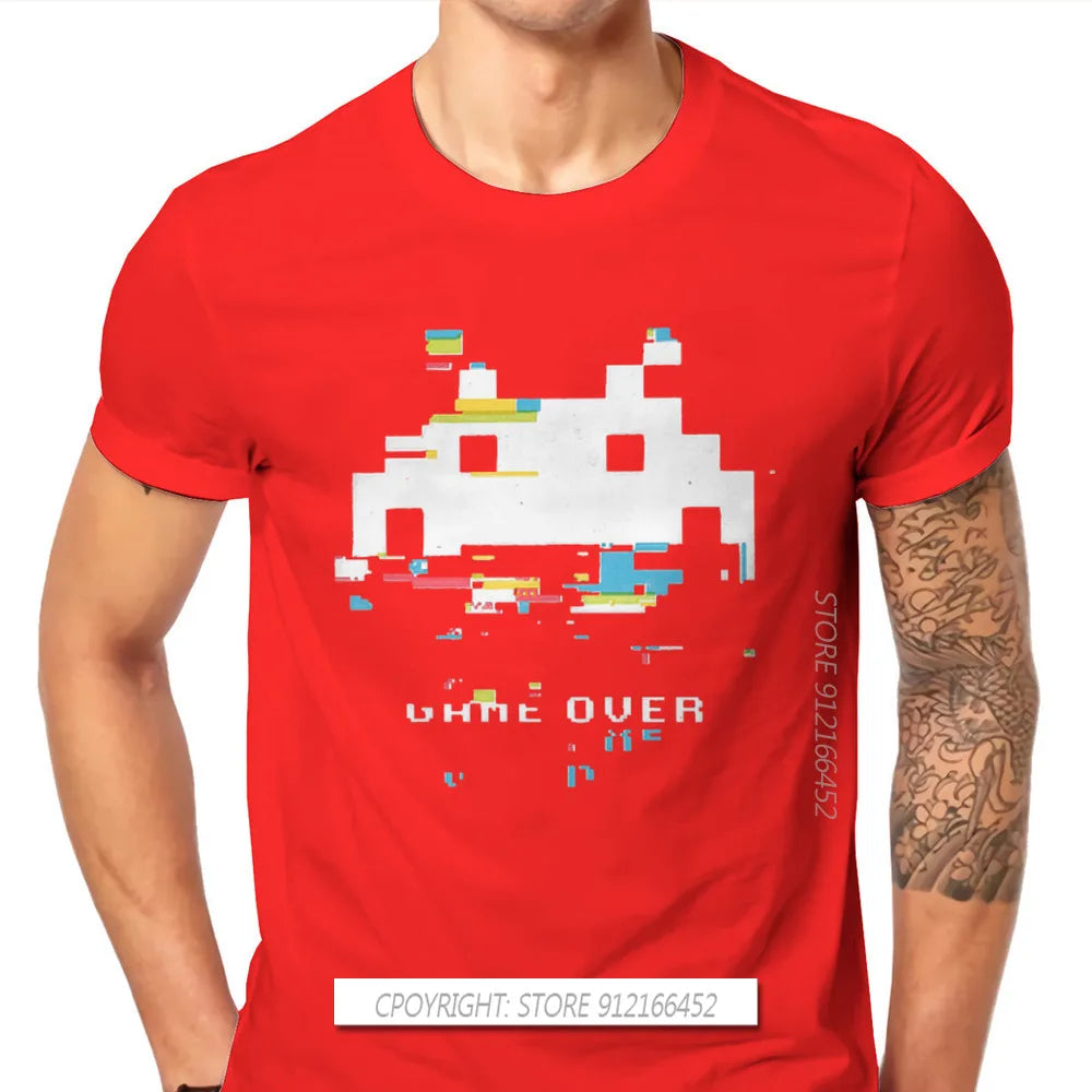 Glitch Space Invaders T-Shirt – Retro Arcade Shooter Tee for Men - Image 7