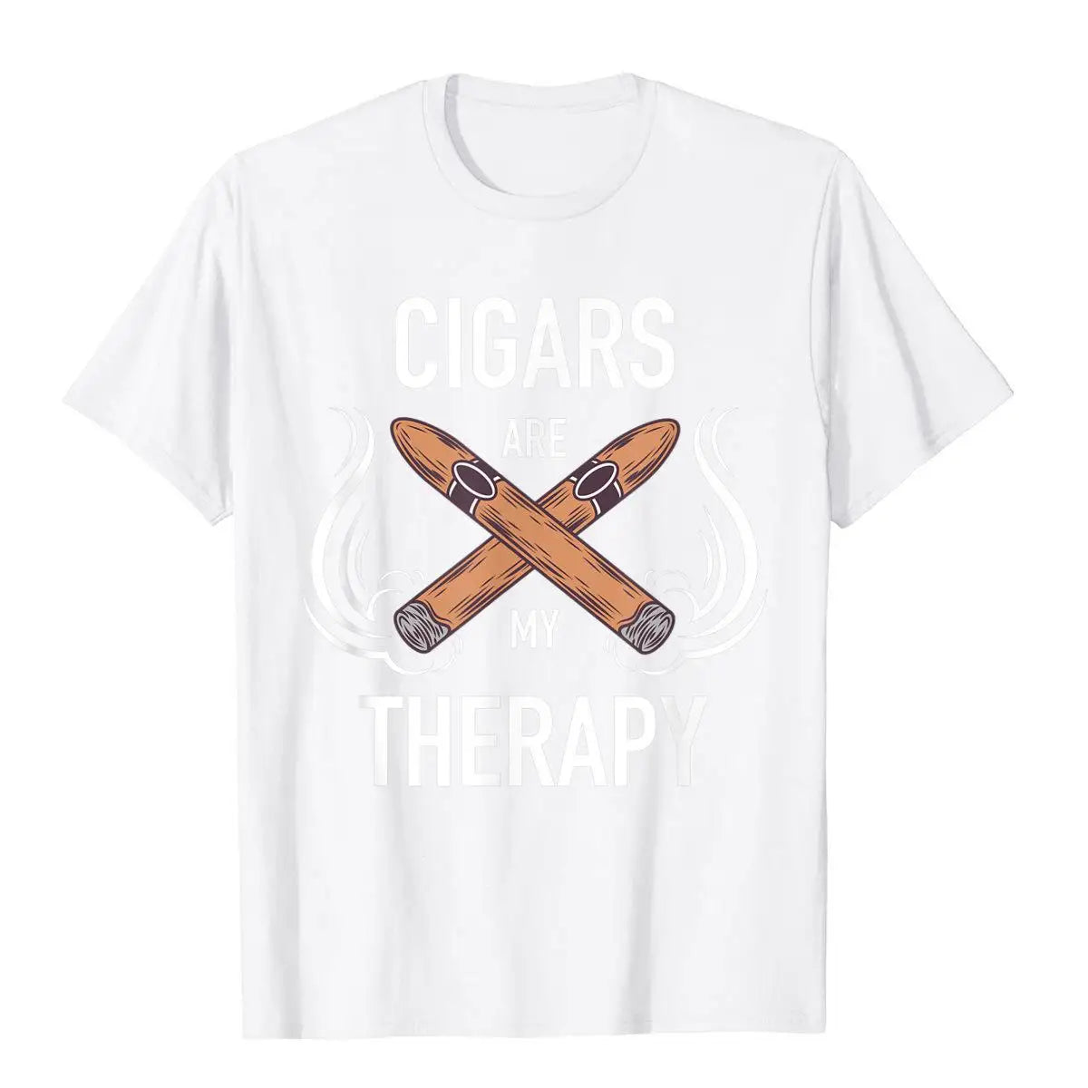 "Cigars Are My Therapy" T-Shirt – Funny Cigar Smoker Gift Tee for Men - Image 8