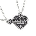 ZRM Fashion Heart Necklace – "ONLY THE KEYHOLDER CAN UNLOCK MY HEART" Pendant
