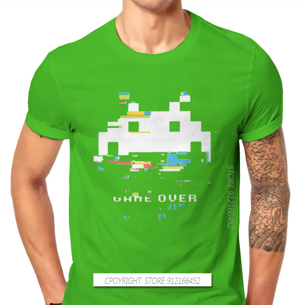 Glitch Space Invaders T-Shirt – Retro Arcade Shooter Tee for Men - Image 11