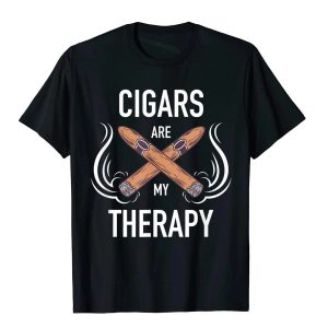 "Cigars Are My Therapy" T-Shirt – Funny Cigar Smoker Gift Tee for Men