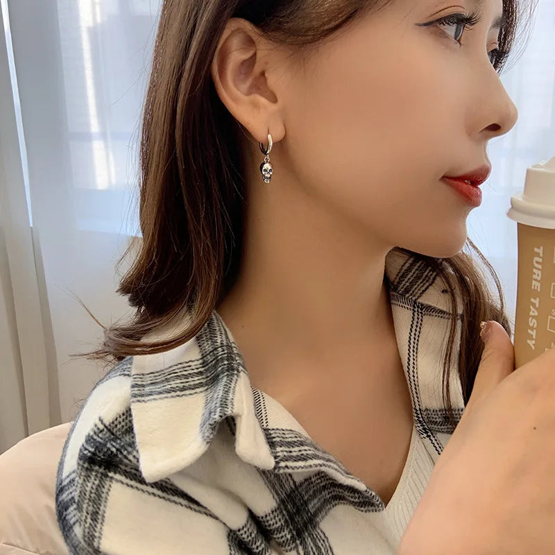 REETI 925 Sterling Silver Skull Drop Earrings – Creative & Sexy Statement Jewelry for Women - Image 6