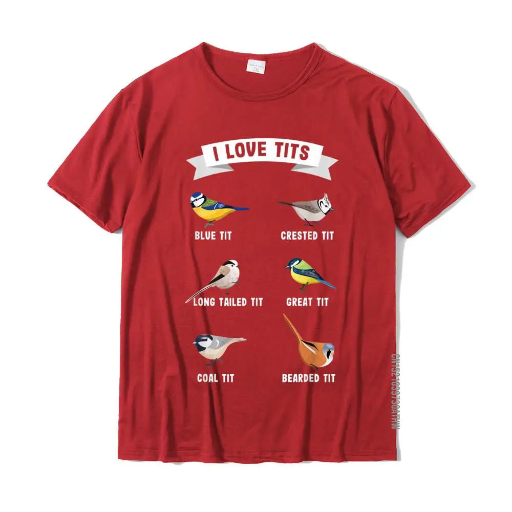 I Love Tits! Funny Bird Watching T-Shirt – Humorous Tee for Ornithologists & Nature Lovers - Image 11