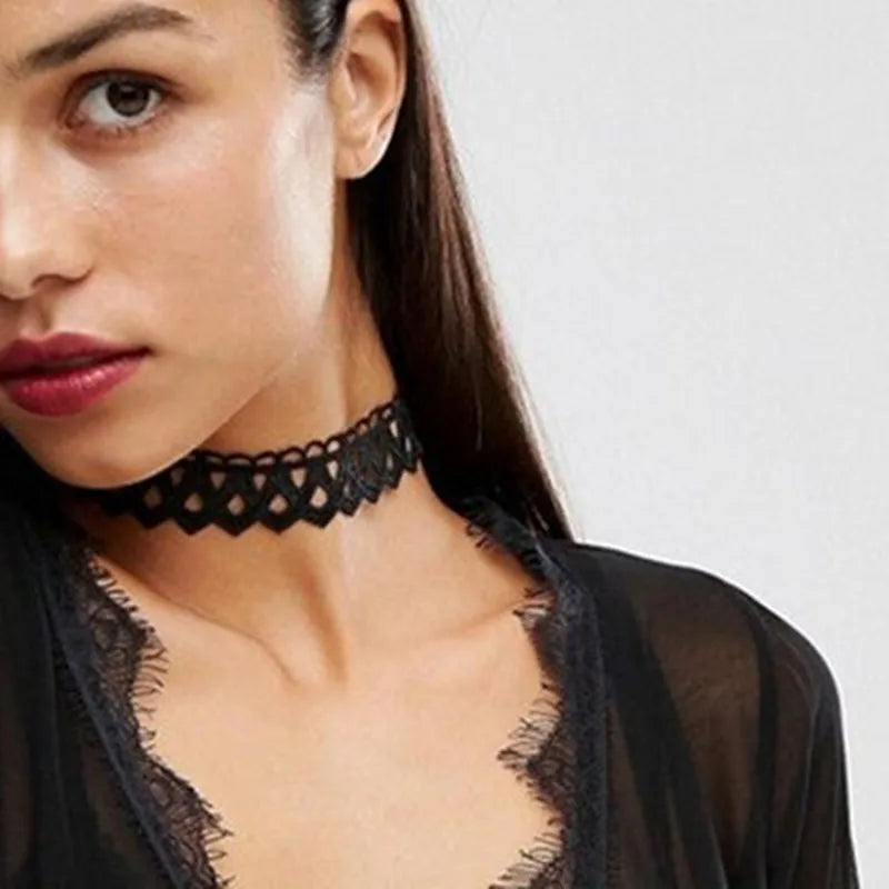 Simple Newest Fashion Punk Style Wave Velvet Choker Necklace – Valentine’s Day Gift for Lovers (N275)