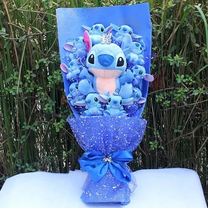 9 Styles Kawaii Stitch Soap Flower Plush Toy – Soft Stuffed Anime Doll - Image 13