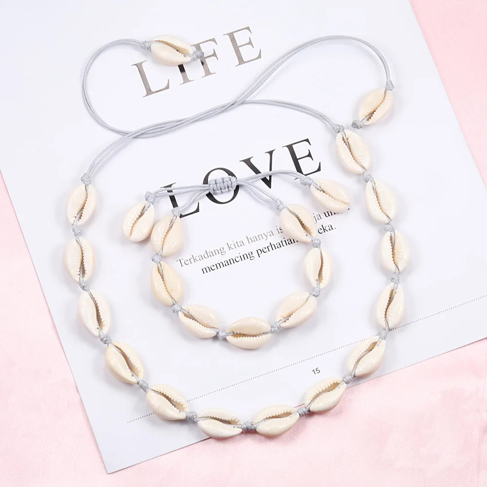 Bohemian Shell Cowrie Choker Necklace – Vintage Summer Beach Jewelry for Women & Girls - Image 3