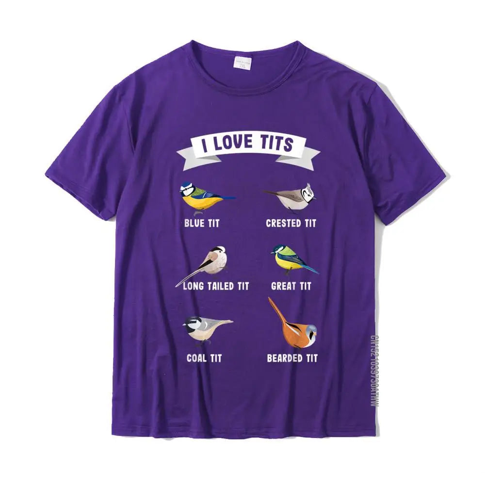 I Love Tits! Funny Bird Watching T-Shirt – Humorous Tee for Ornithologists & Nature Lovers - Image 5
