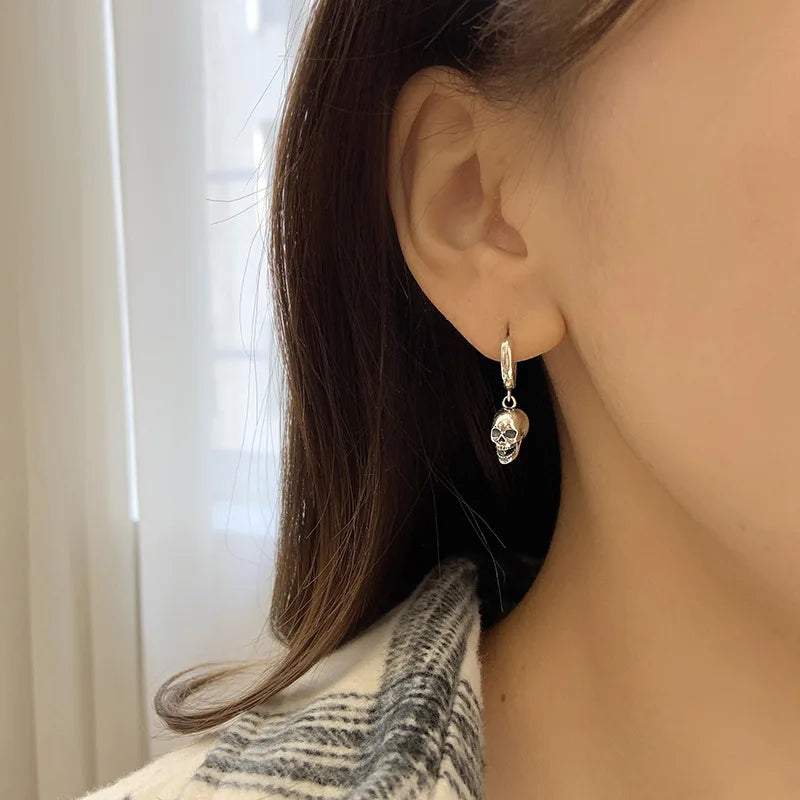 REETI 925 Sterling Silver Skull Drop Earrings – Creative & Sexy Statement Jewelry for Women - Image 4