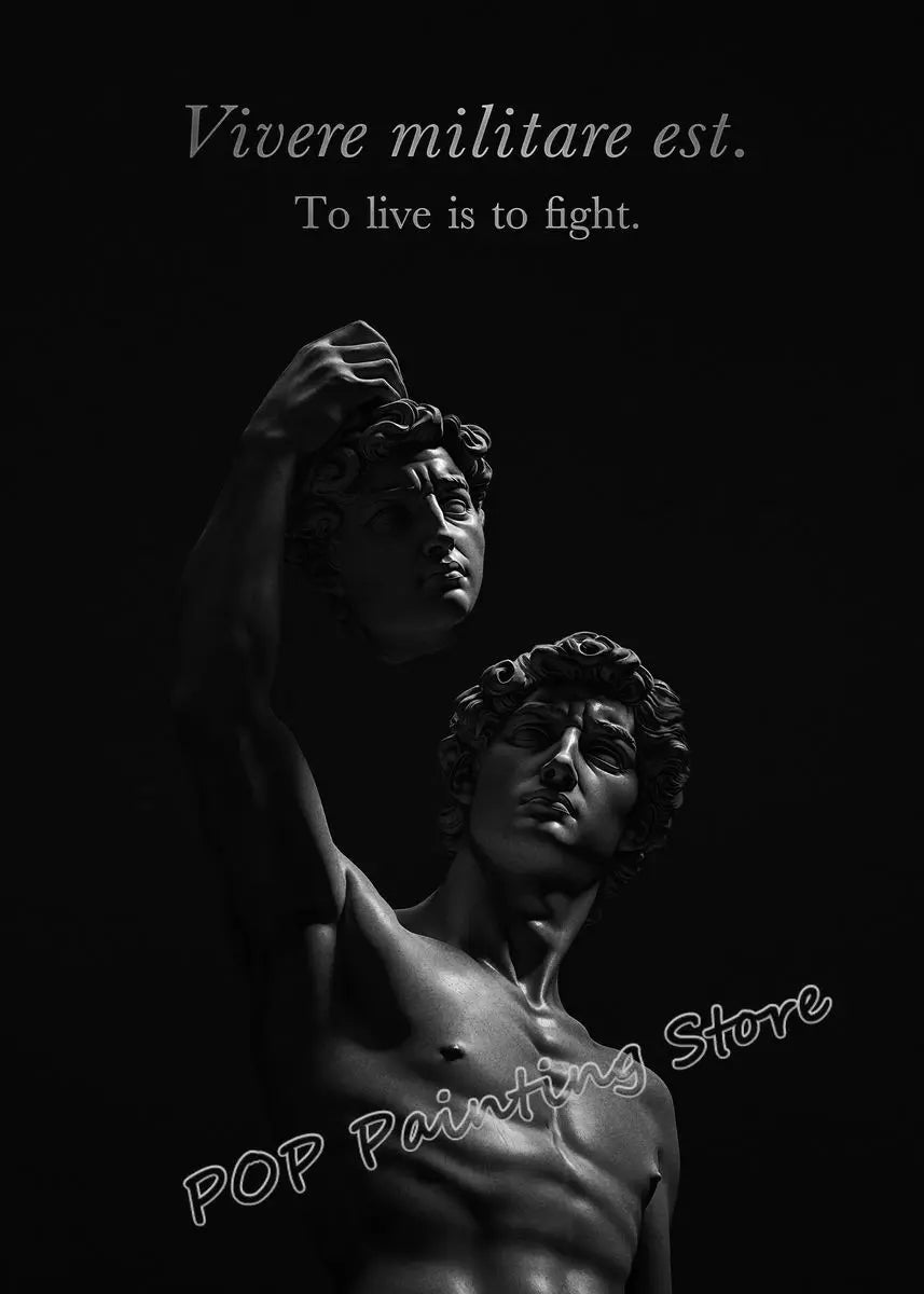 Stoic Wisdom Philosophical Quote Poster – Minimalist Greek Sculpture Canvas Wall Art - Image 9