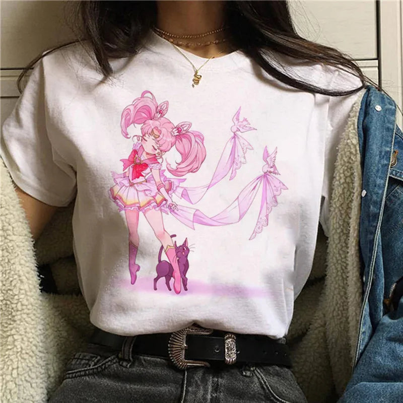 Sailor Moon Women’s T-Shirt – Personalized Print, Large-Size Short Sleeve Tee for Girls & Birthday Gifts - Image 6