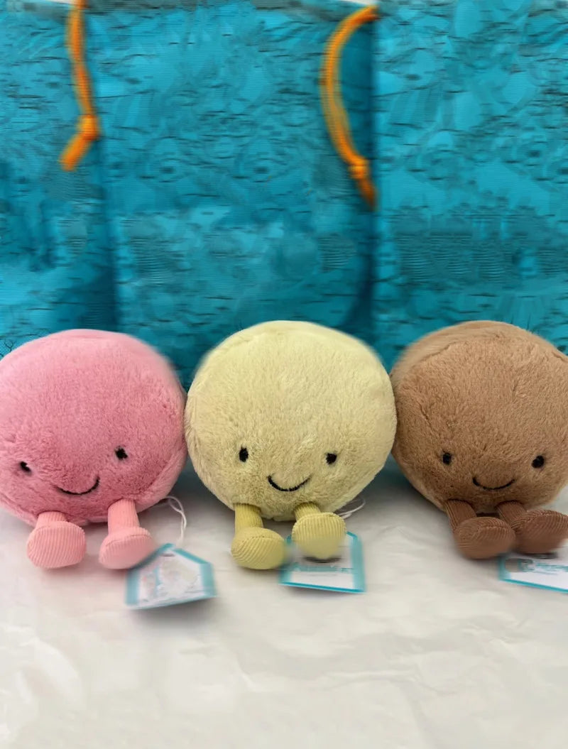 Jellycat Fun Dessert Series Plush – Macaron, Puff, Strawberry Tart Soft Toy Gift - Image 6