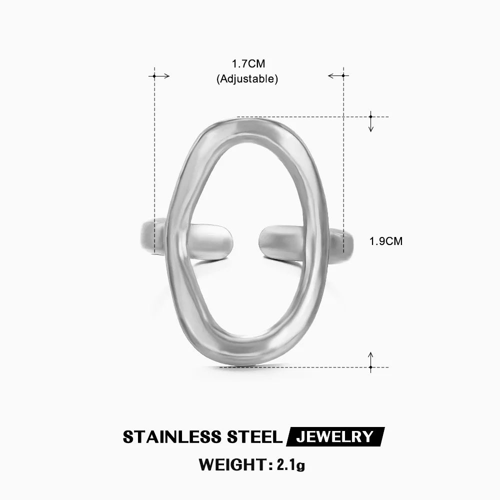 Gold Color Stainless Steel Heart Ring - Image 28
