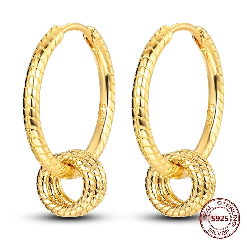 Rose Gold Star & Moon Hoop Earrings – 925 Sterling Silver Dangle Jewelry for Women - Image 34