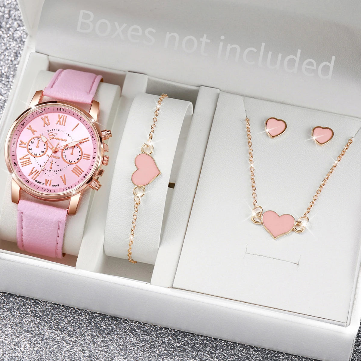 5/6PC Fashion Women's Quartz Watch & Jewelry Set - Image 11
