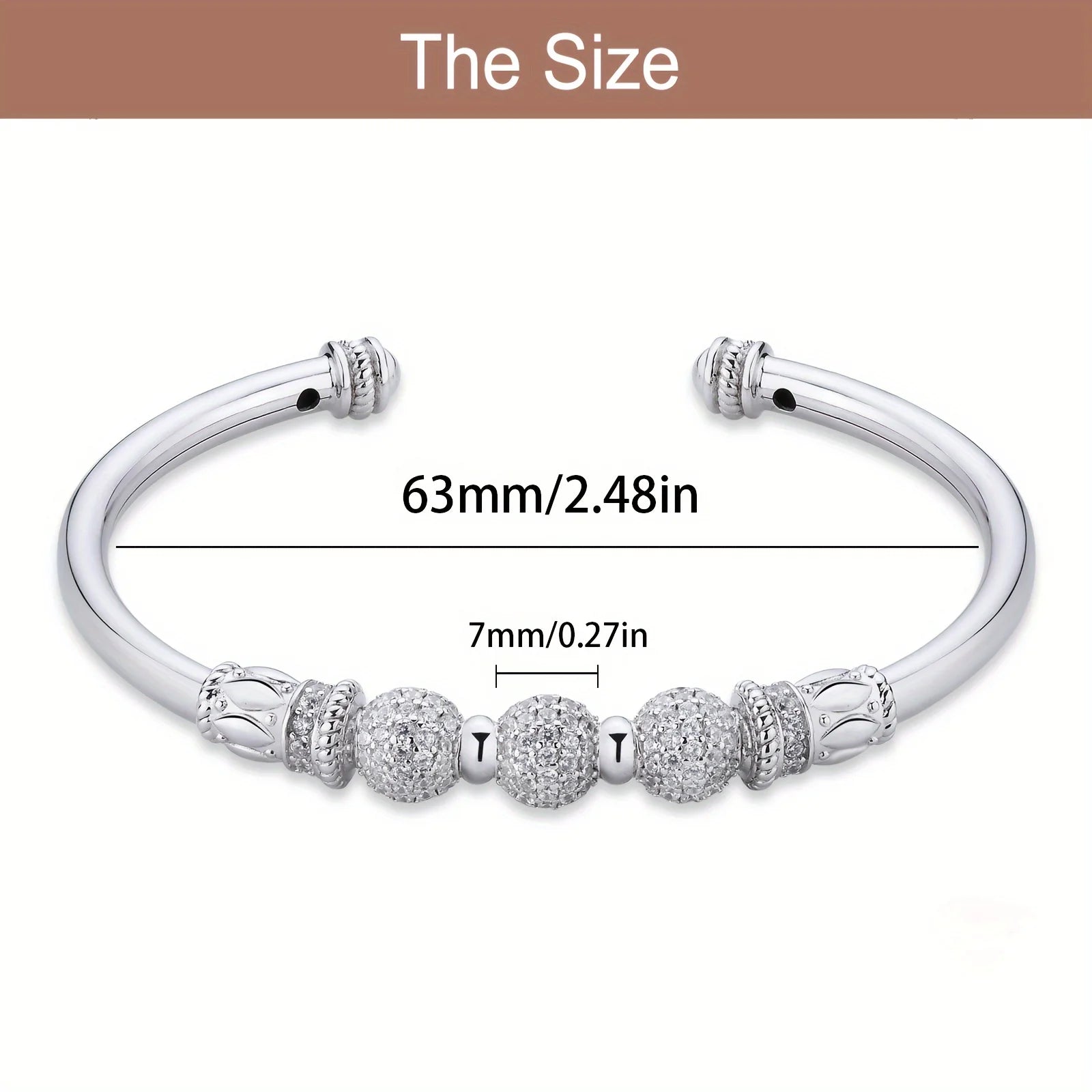 S925 Silver Moissanite Open Bangle – Elegant Jewelry Gift for Her - Image 4