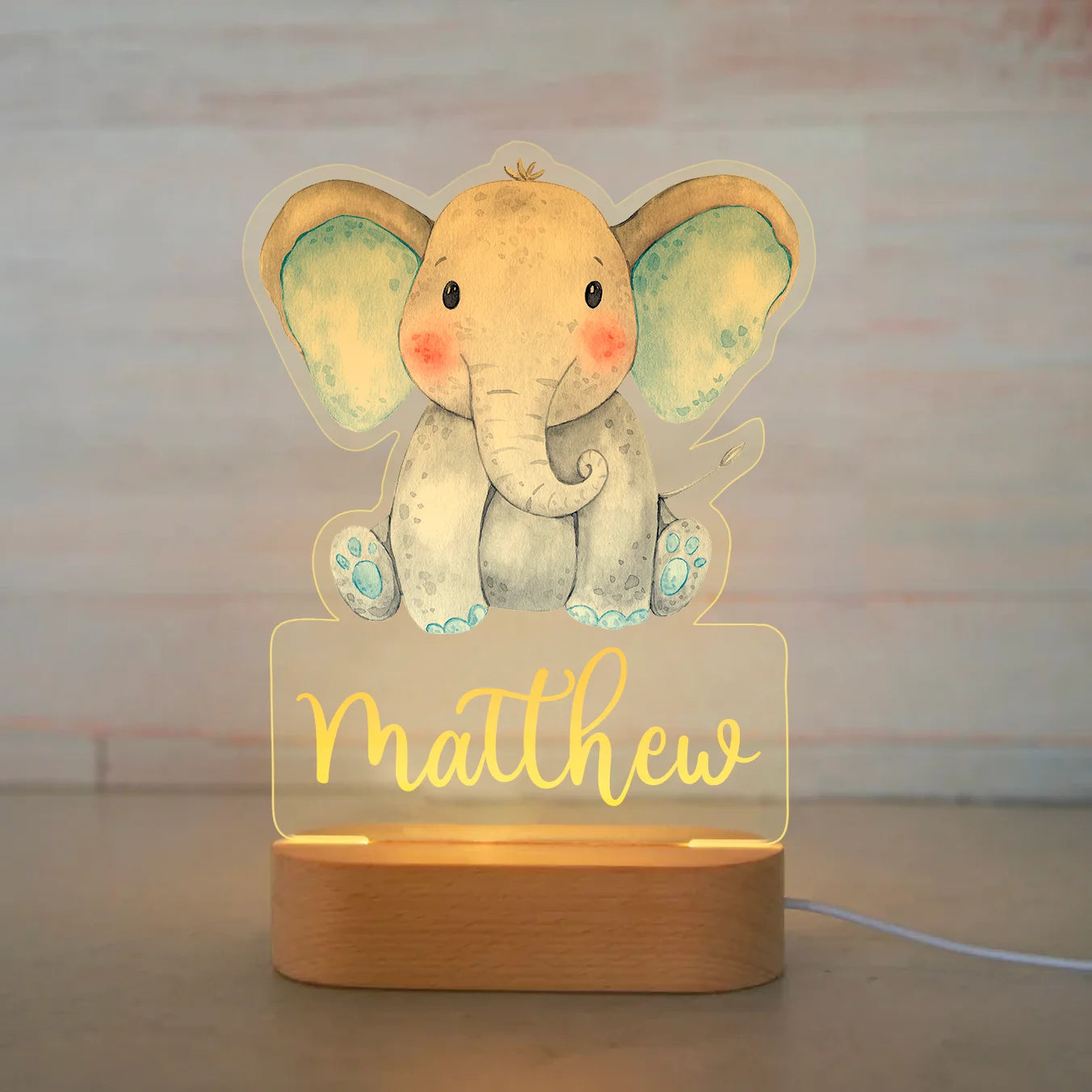 Personalized Animal Night Light – Custom Name Acrylic Lamp for Kids & Baby Room Décor - Image 19