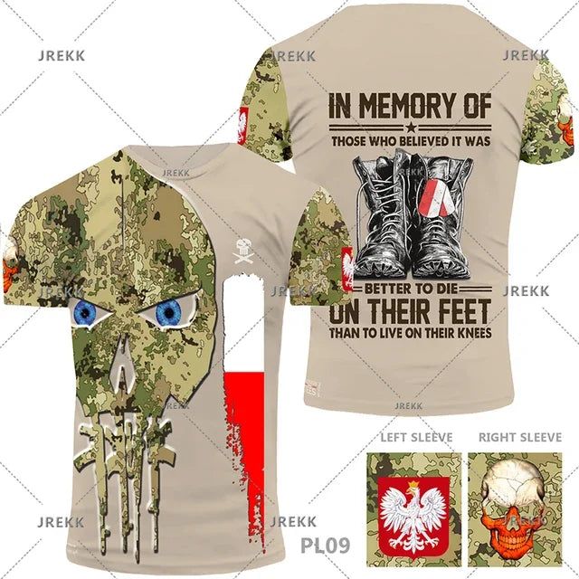 Polish Polska White Eagle Emblem T-Shirt – 3D Nation Flag Graphic Tee for Men - Image 19