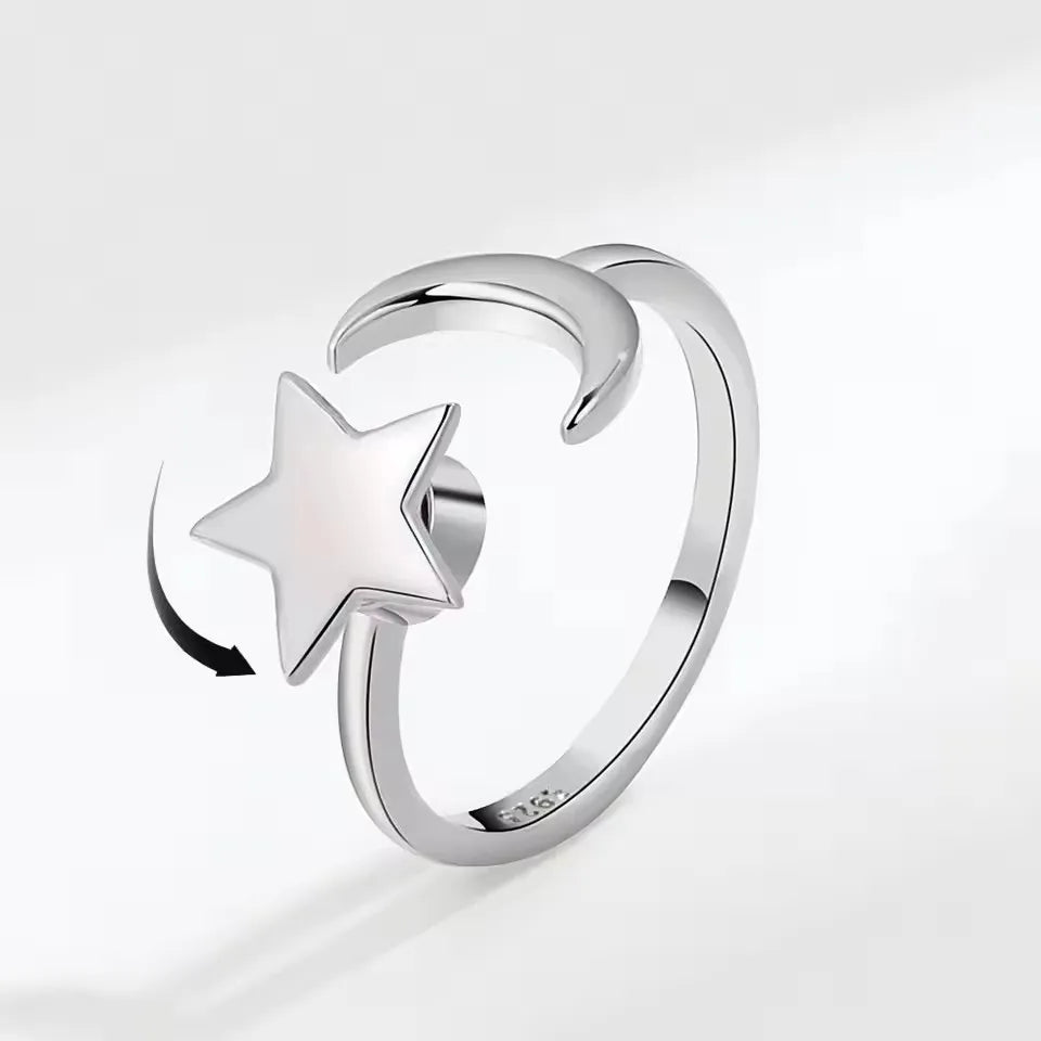 VENTFILLE 925 Sterling Silver Sunflower Zircon Rotatable Ring – Stress Relief Jewelry Gift for Women - Image 31