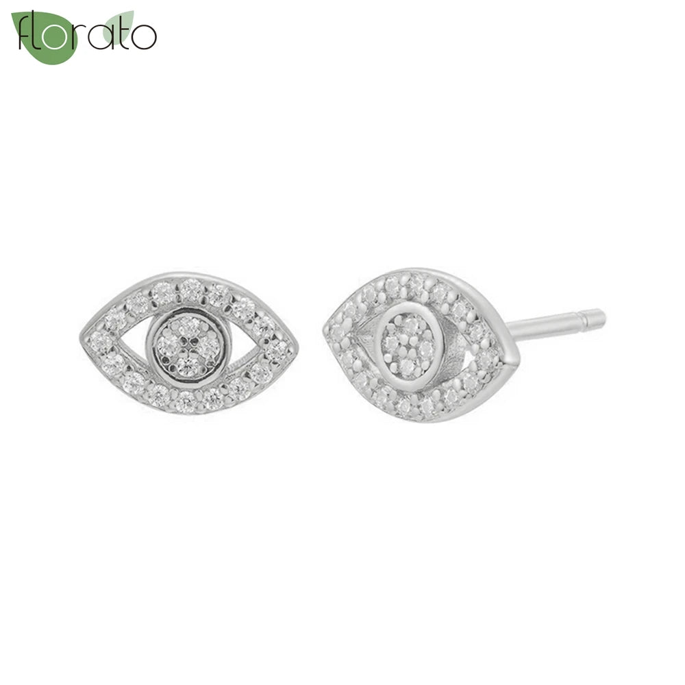 925 Sterling Silver Needle Vintage Gold Hoop Earrings – Evil Eye Pendant Jewelry for Women - Image 7