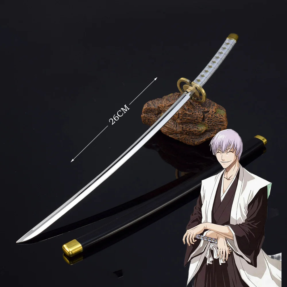 26cm Bleach Mini Sword Keychain – Kurosaki Ichigo Anime Collectible with Sheath & Metal Mask Pendant - Image 13