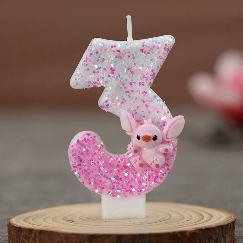 Disney Lilo & Stitch Digital Birthday Candle – Kawaii Stitch & Angel Party Decoration for Kids - Image 14