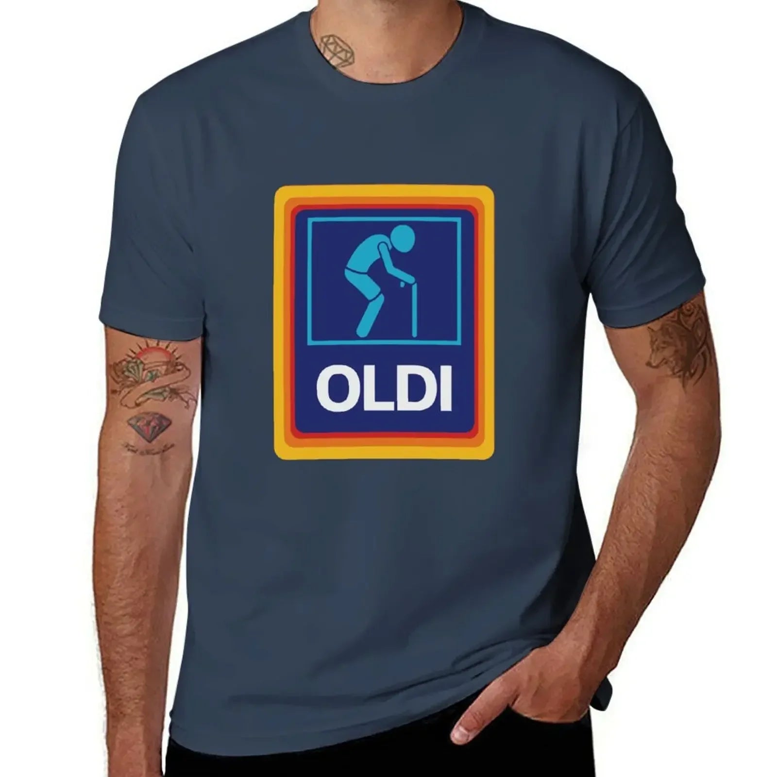 OLDI & ALDI Funny T-Shirt – Oversized Tee for Dad, Grandpa, Husband, or Boyfriend - Image 6