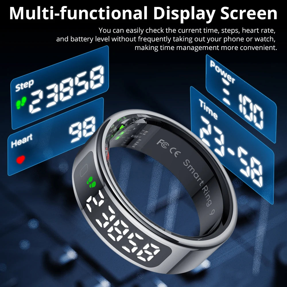 2025 COLMI R12 Smart Ring – Touchscreen Display, Wireless Charging & Health Monitoring - Image 3