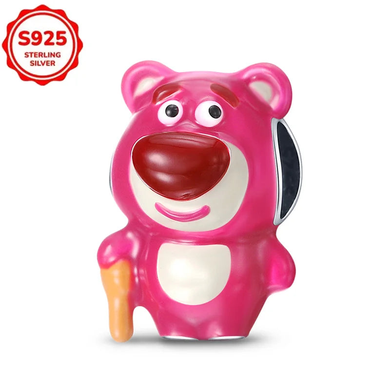 Disney 925 Sterling Silver Beads – Mickey, Stitch, Princess, Cinderella Charms for DIY Bracelets - Image 89