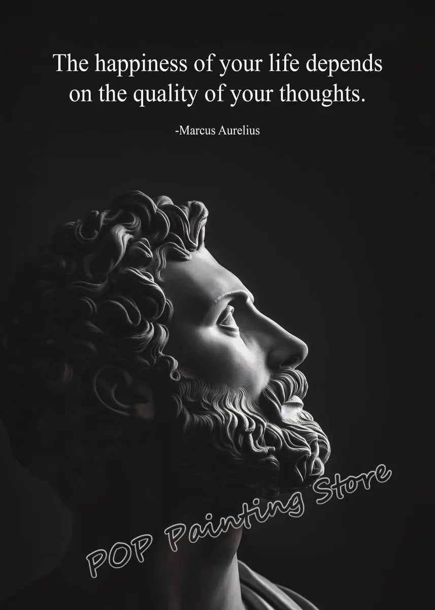 Stoic Wisdom Philosophical Quote Poster – Minimalist Greek Sculpture Canvas Wall Art - Image 8