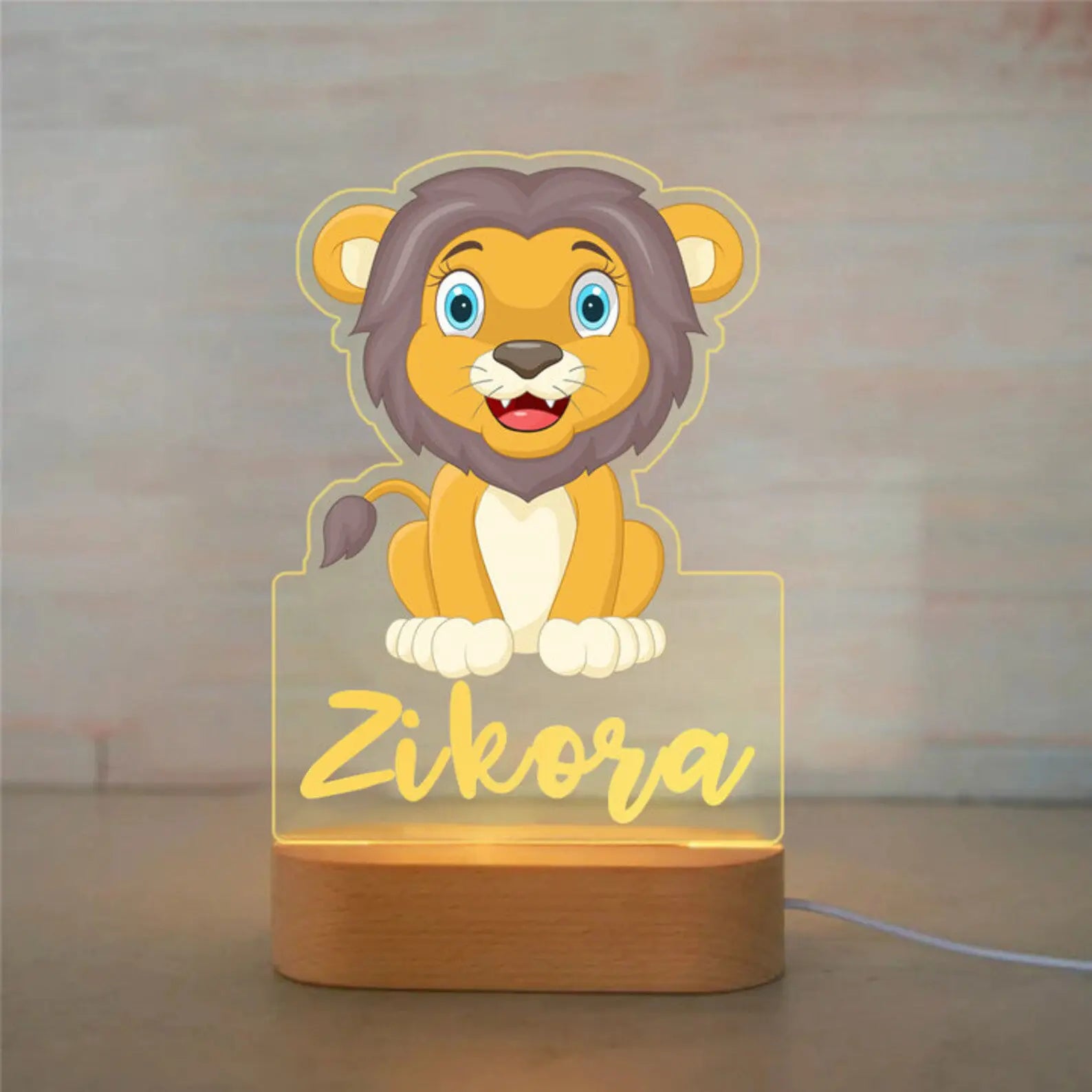 Personalized Animal Night Light – Custom Name Acrylic Lamp for Kids & Baby Room Décor - Image 25