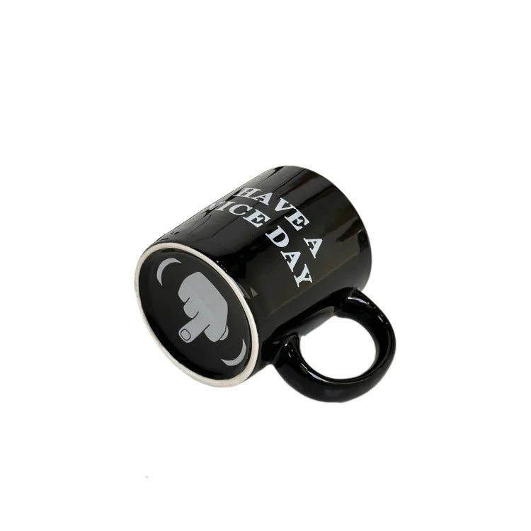 【Funny Middle Finger Design】Ceramic Coffee Mug – “Have a Nice Day” Creative Cup for Home & Office - Image 5