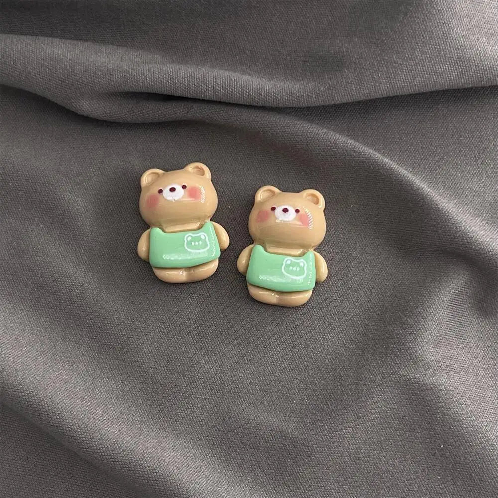 10pcs Kawaii Cartoon Milk Tea Coffee Cake Bear Flatbacks – Hair Embellishments for DIY Bows & Wedding Hairpin Accessories - Image 8