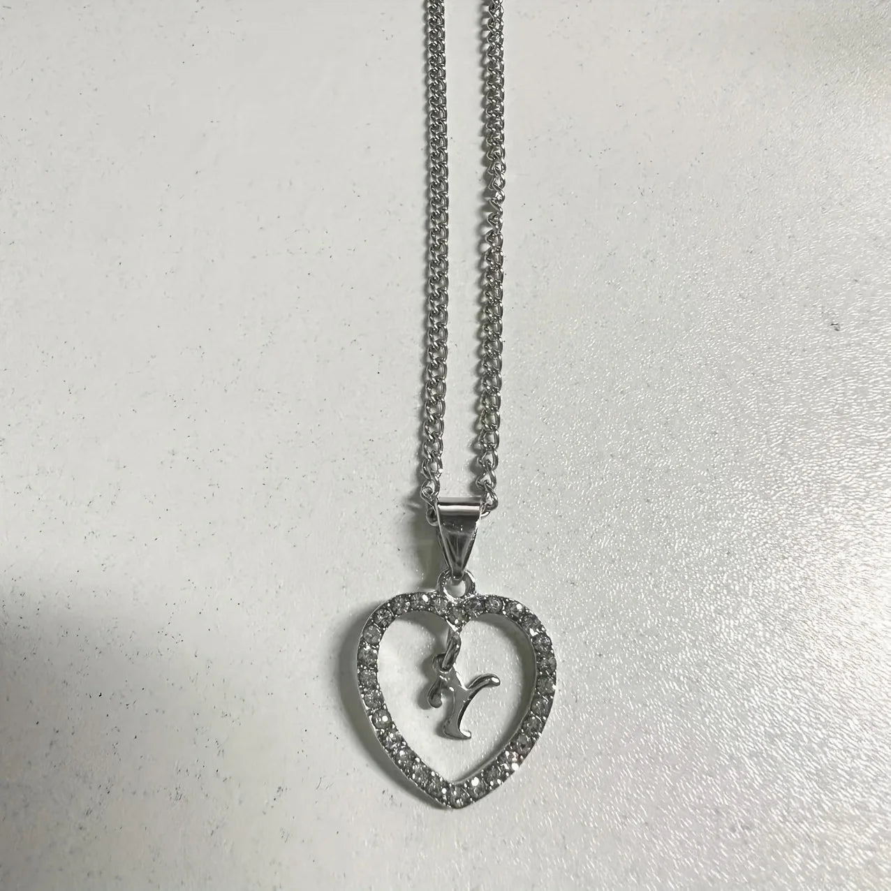 Bohemian Style Heart-Shaped Letter Pendant Necklace - Image 17