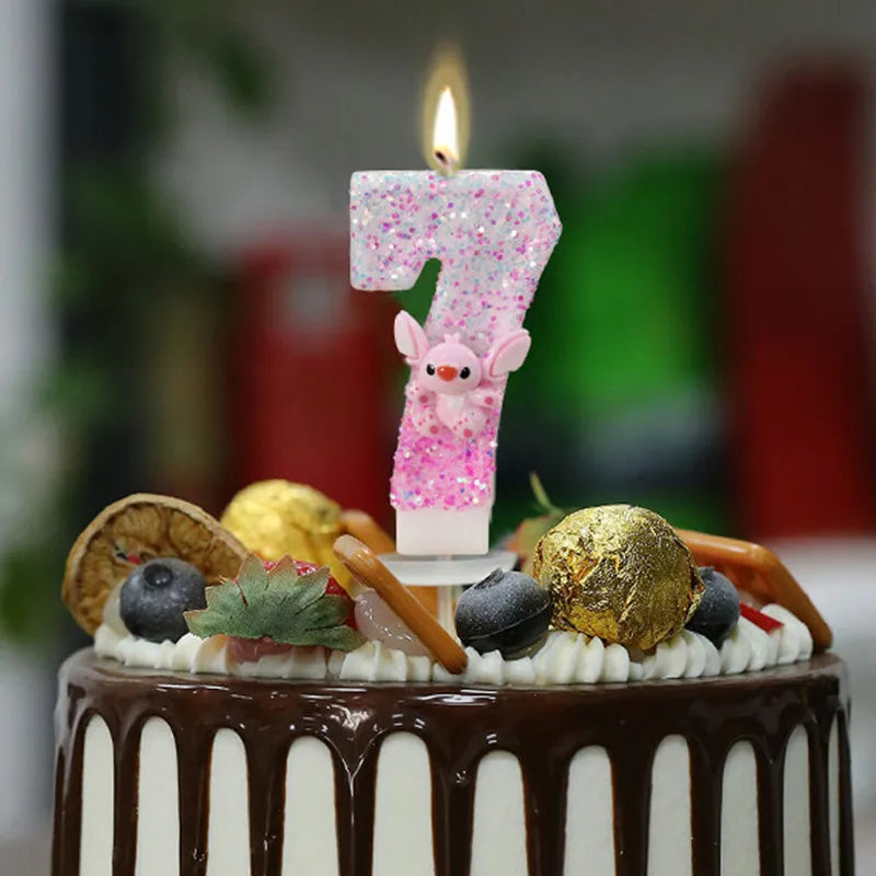 Disney Lilo & Stitch Digital Birthday Candle – Kawaii Stitch & Angel Party Decoration for Kids - Image 2