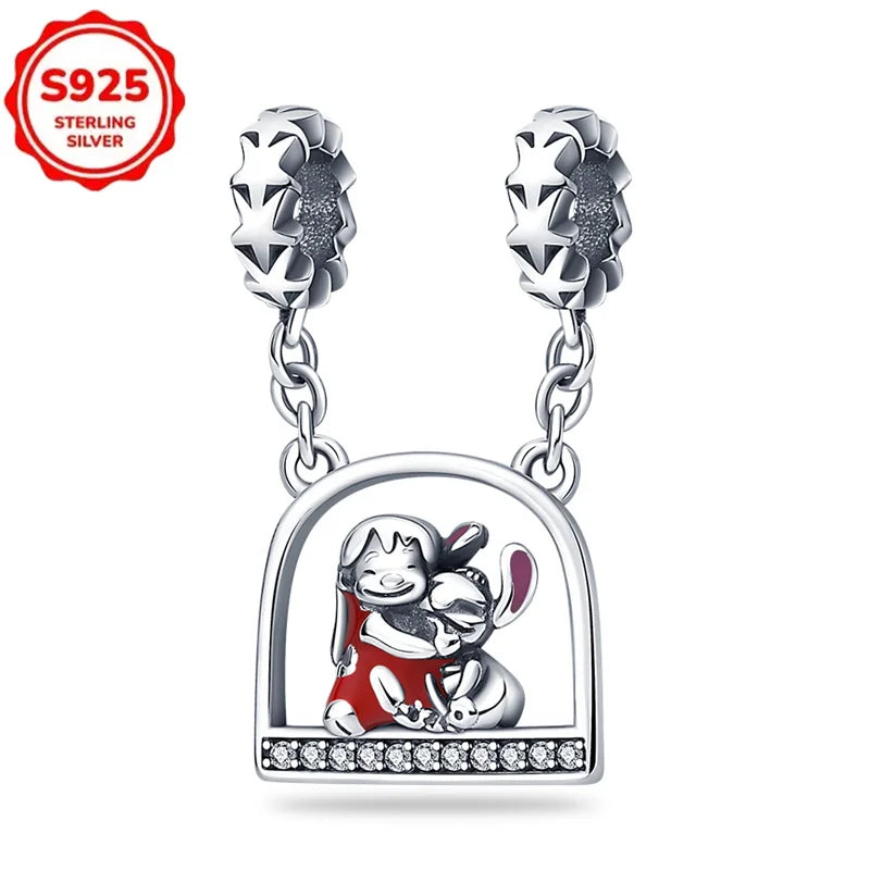 Disney 925 Sterling Silver Beads – Mickey, Stitch, Princess, Cinderella Charms for DIY Bracelets - Image 72