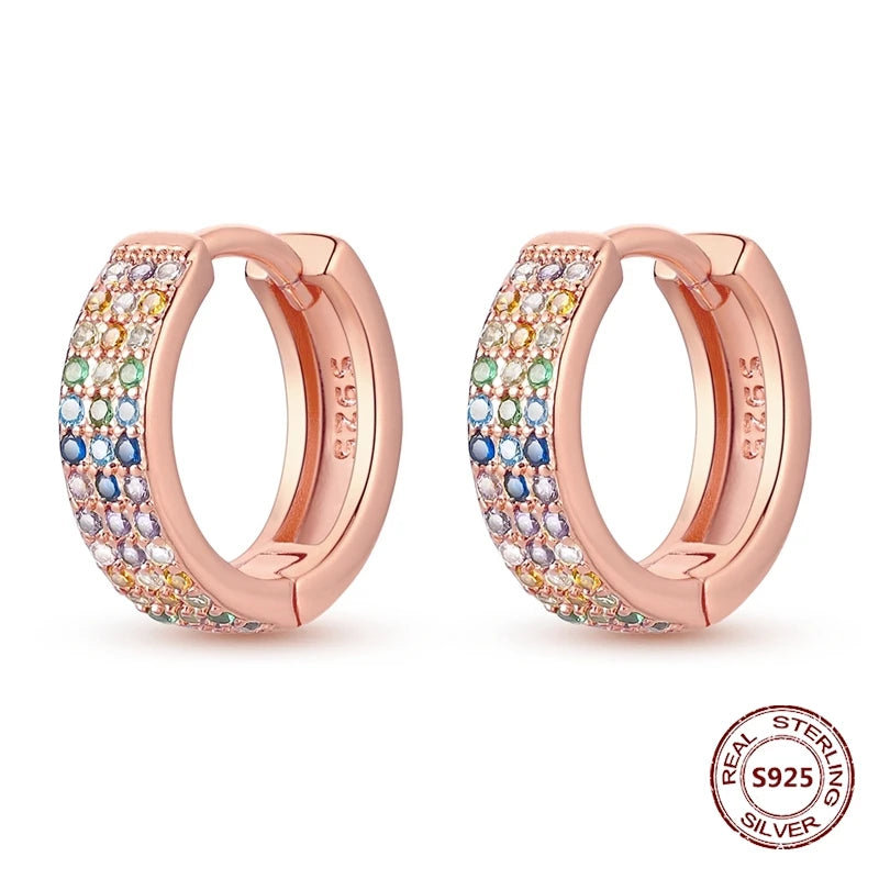 Rose Gold Star & Moon Hoop Earrings – 925 Sterling Silver Dangle Jewelry for Women - Image 26