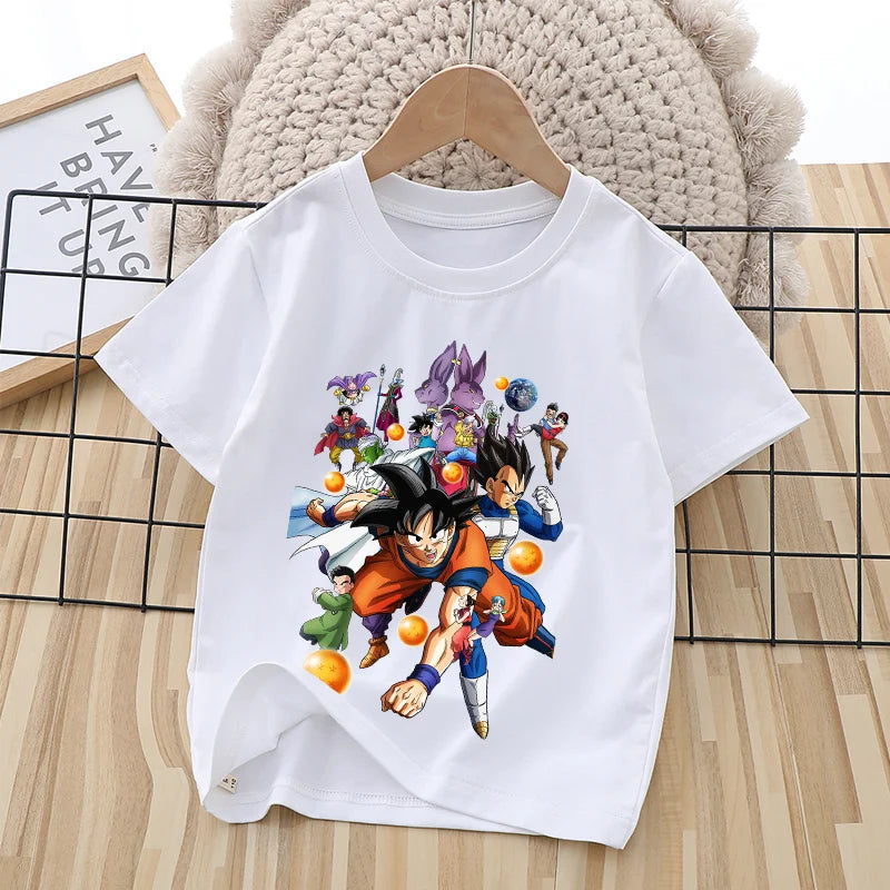 Dragon Ball Goku T-Shirt – Anime Print Cotton Tee for Boys, Breathable Summer Top & Birthday Gift