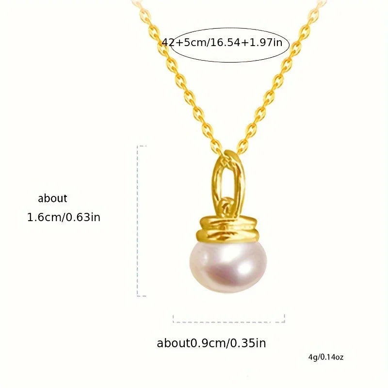 Lxalry Handmade 14K Gold-Plated Glass Pearl Necklace – Eco-Friendly Light Bulb Pendant Jewelry Gift for Women - Image 5