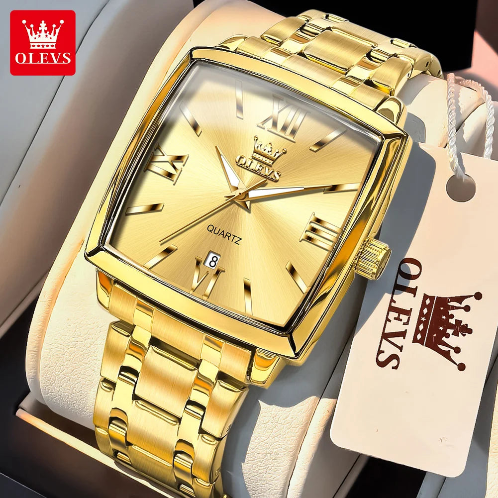 OLEVS 2969 Men’s Square Quartz Watch – Waterproof, Luminous, with Automatic Date Display - Image 9