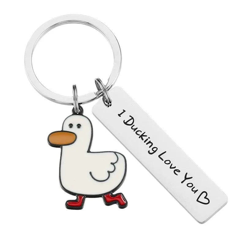 Funny Lover Gift “I Ducking Love You” Keychain - Image 6