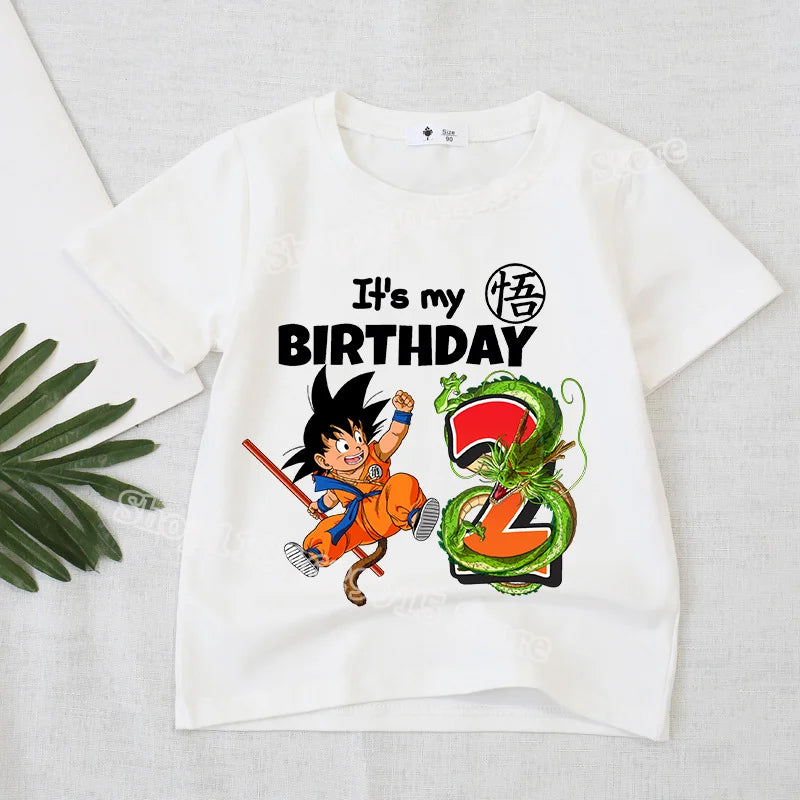 Dragon Ball Boys Birthday T-Shirt – Goku Anime Print with Number Design for Kids - Image 10