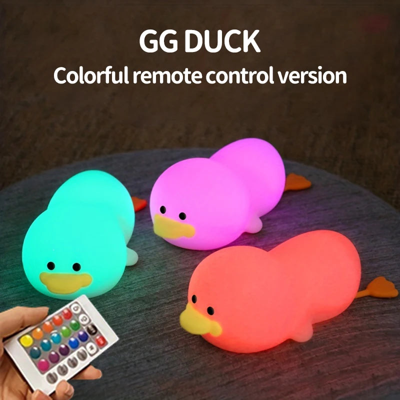 Doudou Duck Night Light – Soft Silicone Lamp for Kids - Image 7