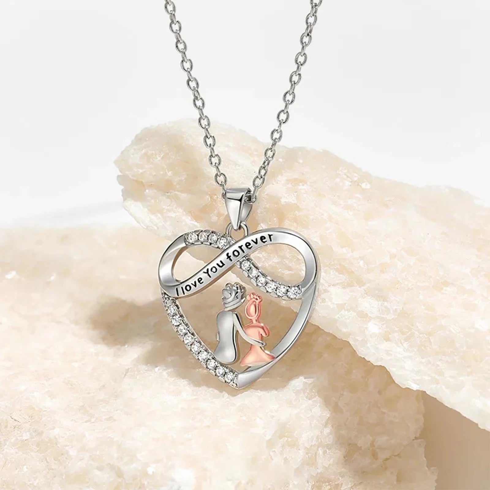 Endless Love Necklace for Aunt & Niece – Copper with Inlaid Zirconia - Image 4